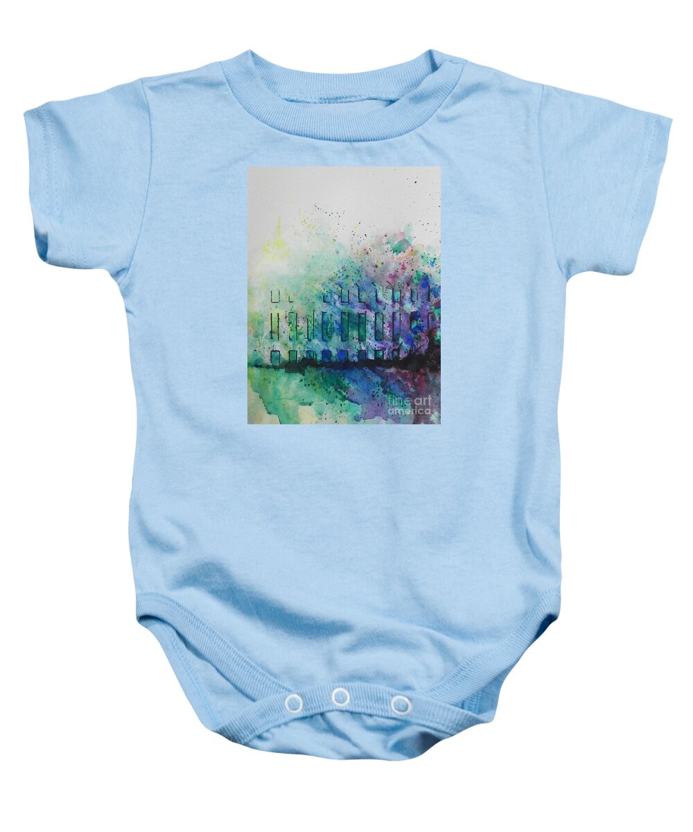 Watercolor Painting Baby Onesie featuring the painting Natures Blend by Chrisann Ellis