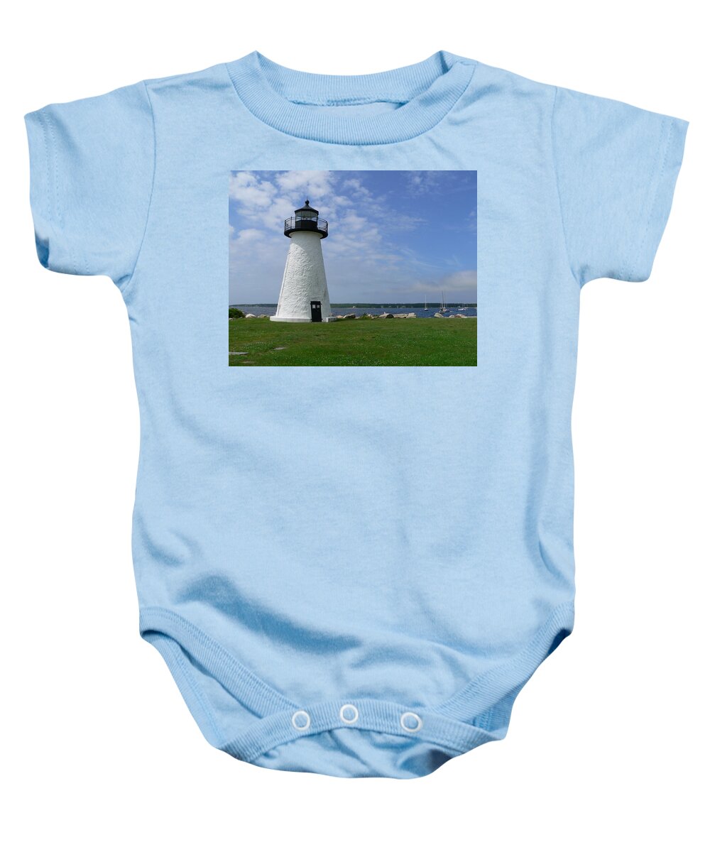 Lighthouses Baby Onesie featuring the photograph Neds Point Lighthouse by Janice Drew