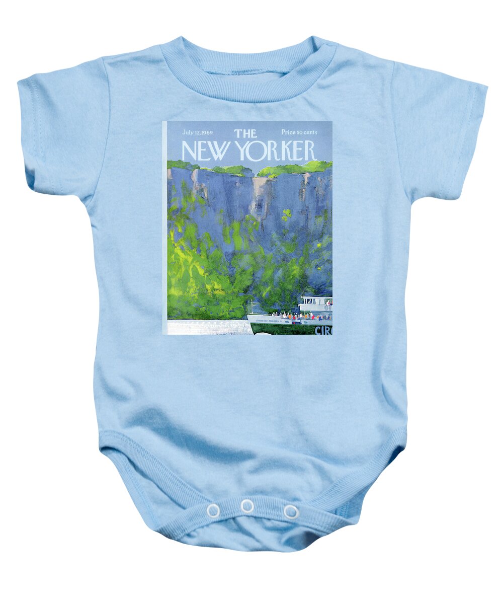 Leisure Baby Onesie featuring the painting New Yorker July 12th, 1969 by Arthur Getz