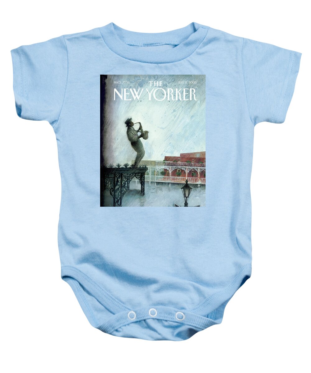 Nature Baby Onesie featuring the painting Requiem by Ana Juan