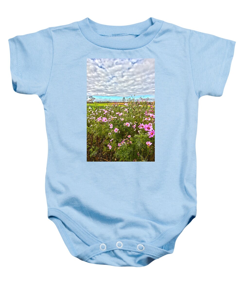 North Fork Baby Onesie featuring the photograph North Fork Fall Bloom by Robert Seifert