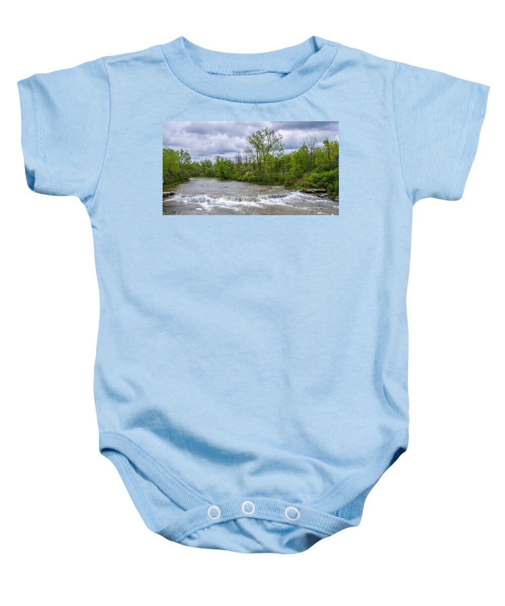Elma Baby Onesie featuring the photograph Northrup Road Waterfalls 2158 by Guy Whiteley