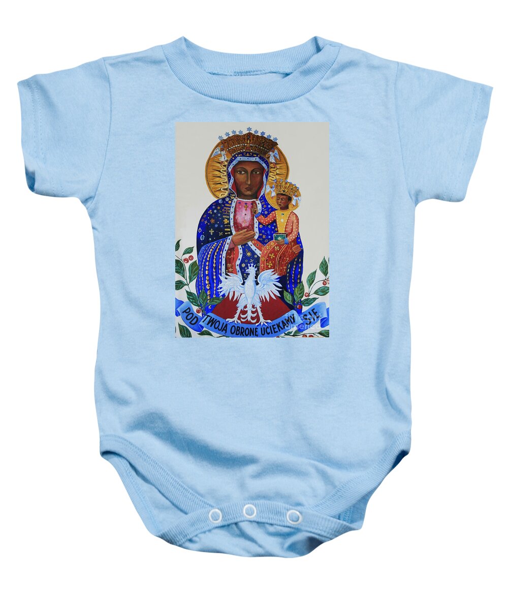 Our Lady. Czestochowa Baby Onesie featuring the photograph Our Lady of Czestochowa by Barbara McMahon