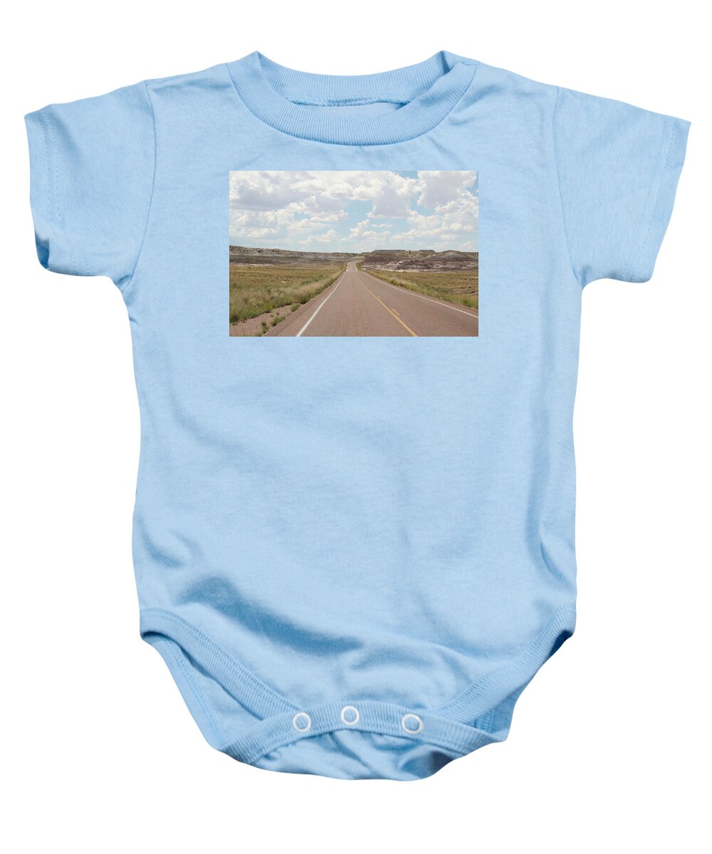 David S Reynolds Baby Onesie featuring the photograph Painted Road by David S Reynolds