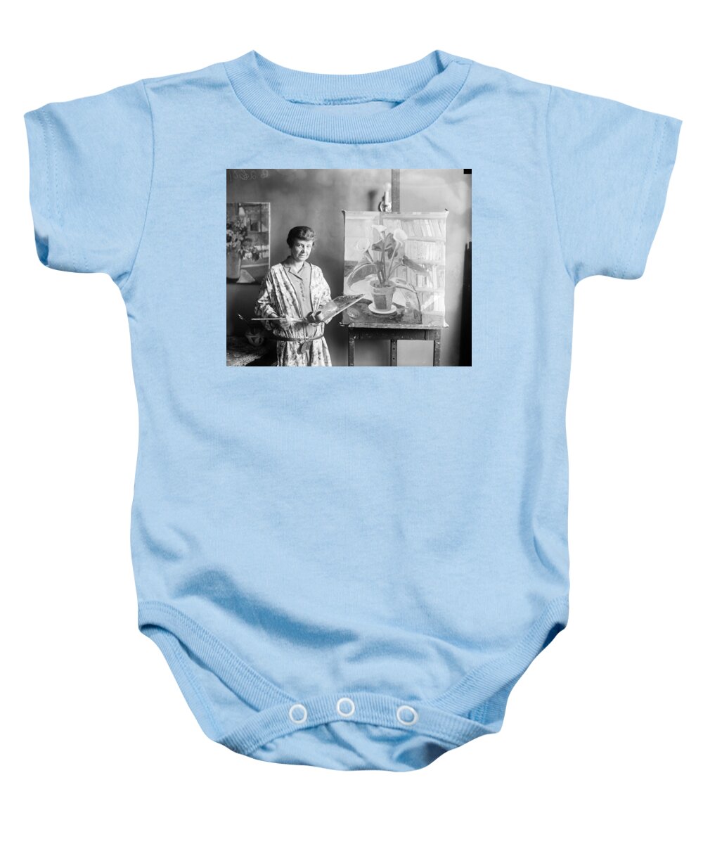 1928 Baby Onesie featuring the photograph Painter, C1928 by Granger