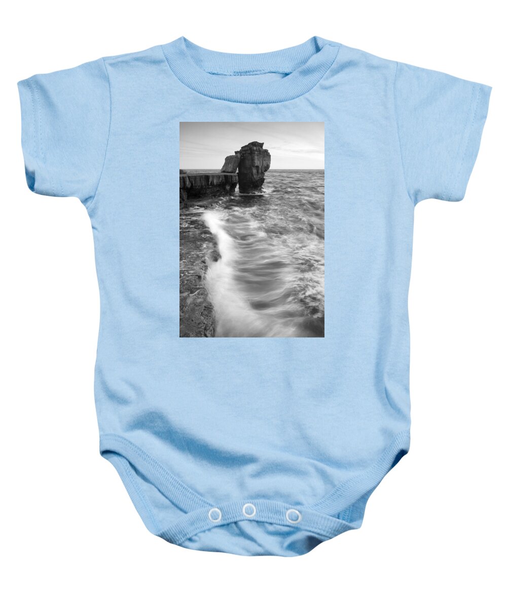 Portland Baby Onesie featuring the photograph Portland Bill Seascape by Ian Middleton