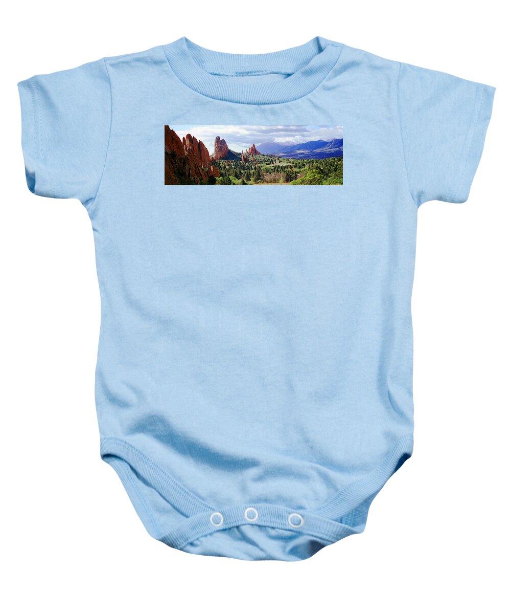 Photography Baby Onesie featuring the photograph Rock Formations On A Landscape, Garden by Panoramic Images