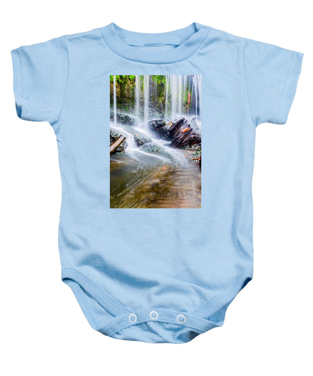 Water Baby Onesie featuring the photograph Rushing Water by Parker Cunningham
