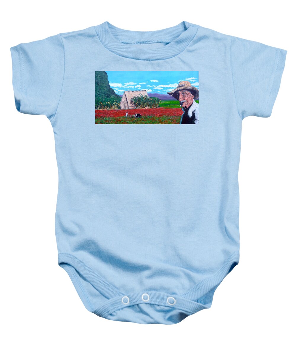 Salt Of The Earth Baby Onesie featuring the painting Salt of the Earth by Tom Roderick