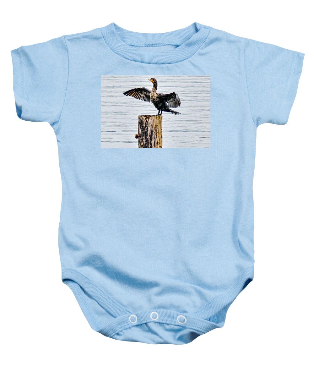 Cormant Baby Onesie featuring the photograph Sea Bird by Ron Roberts