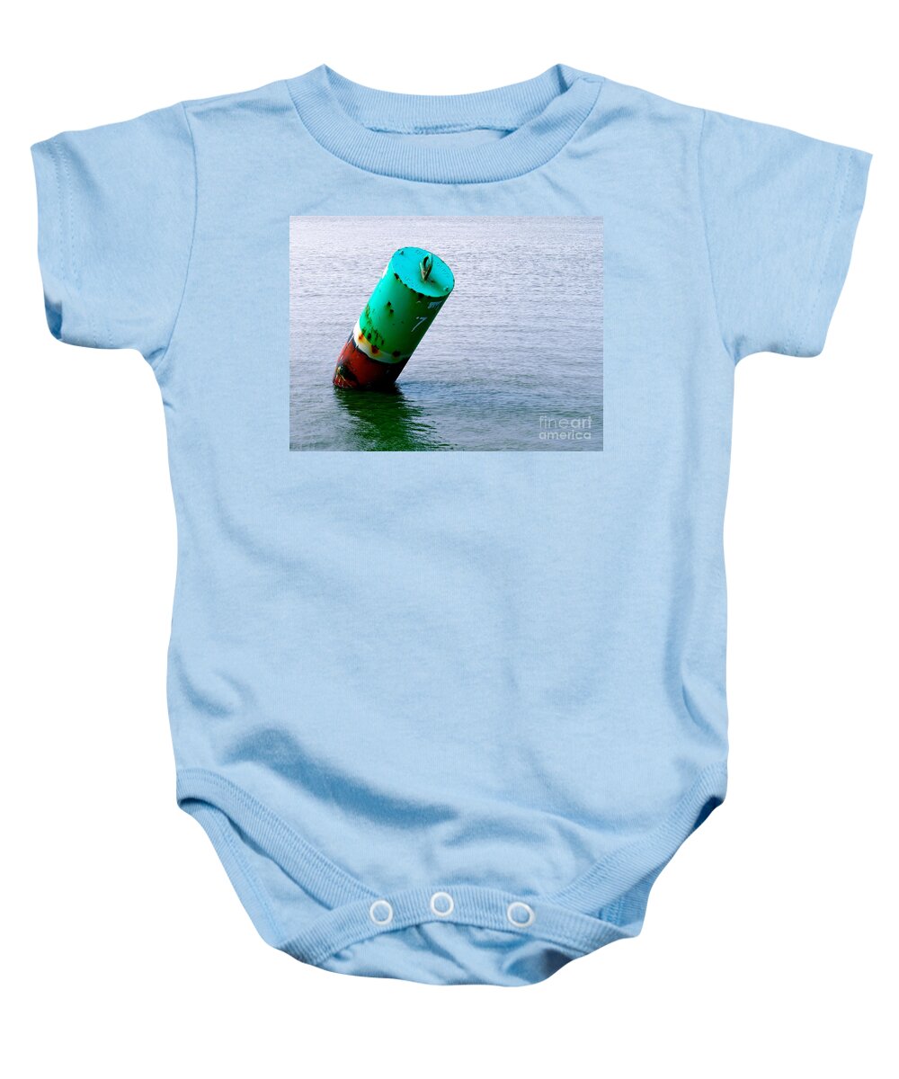 Channel Marker Baby Onesie featuring the photograph Seven by Nancy Patterson