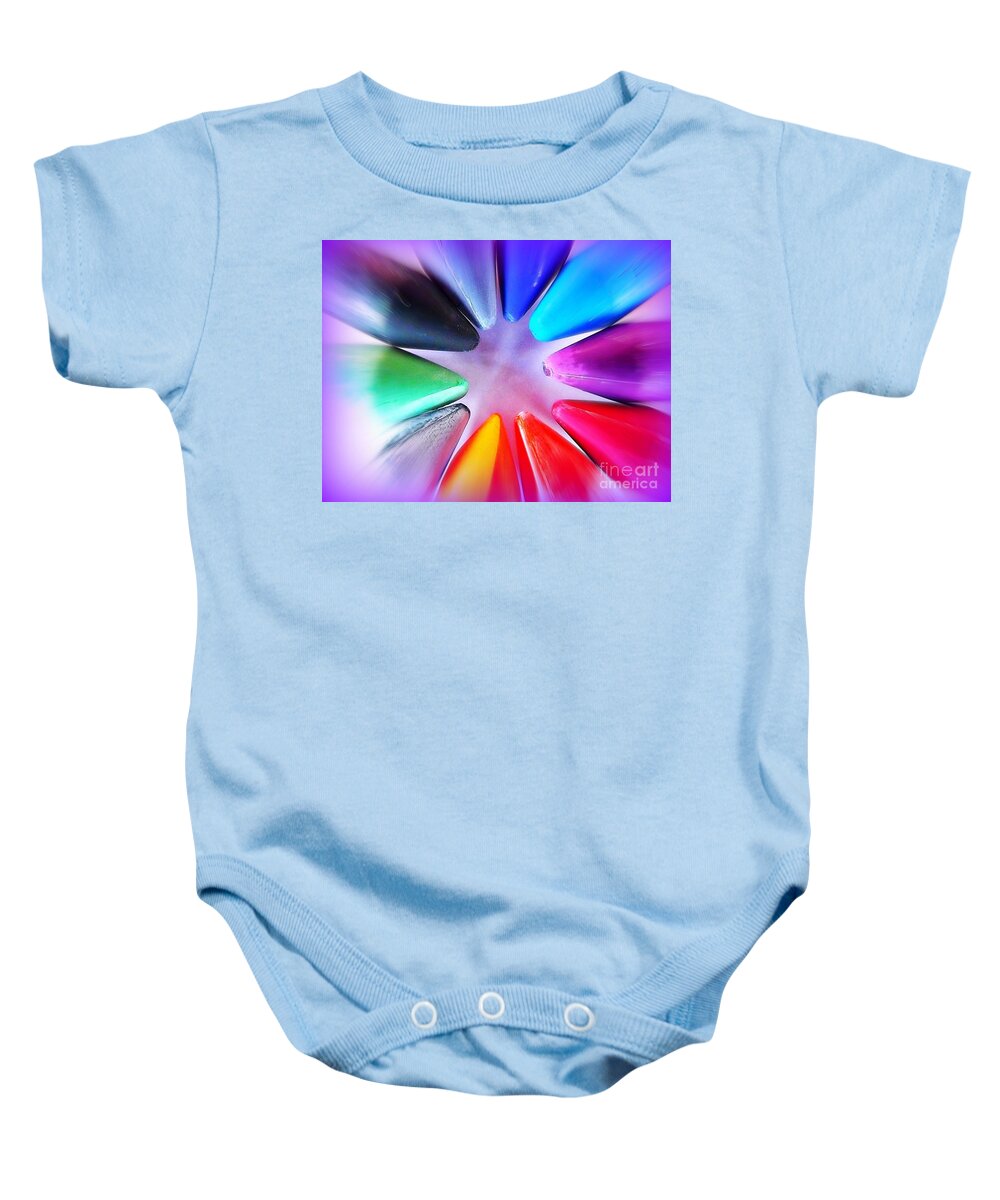 Colors Baby Onesie featuring the photograph Shades by Clare Bevan