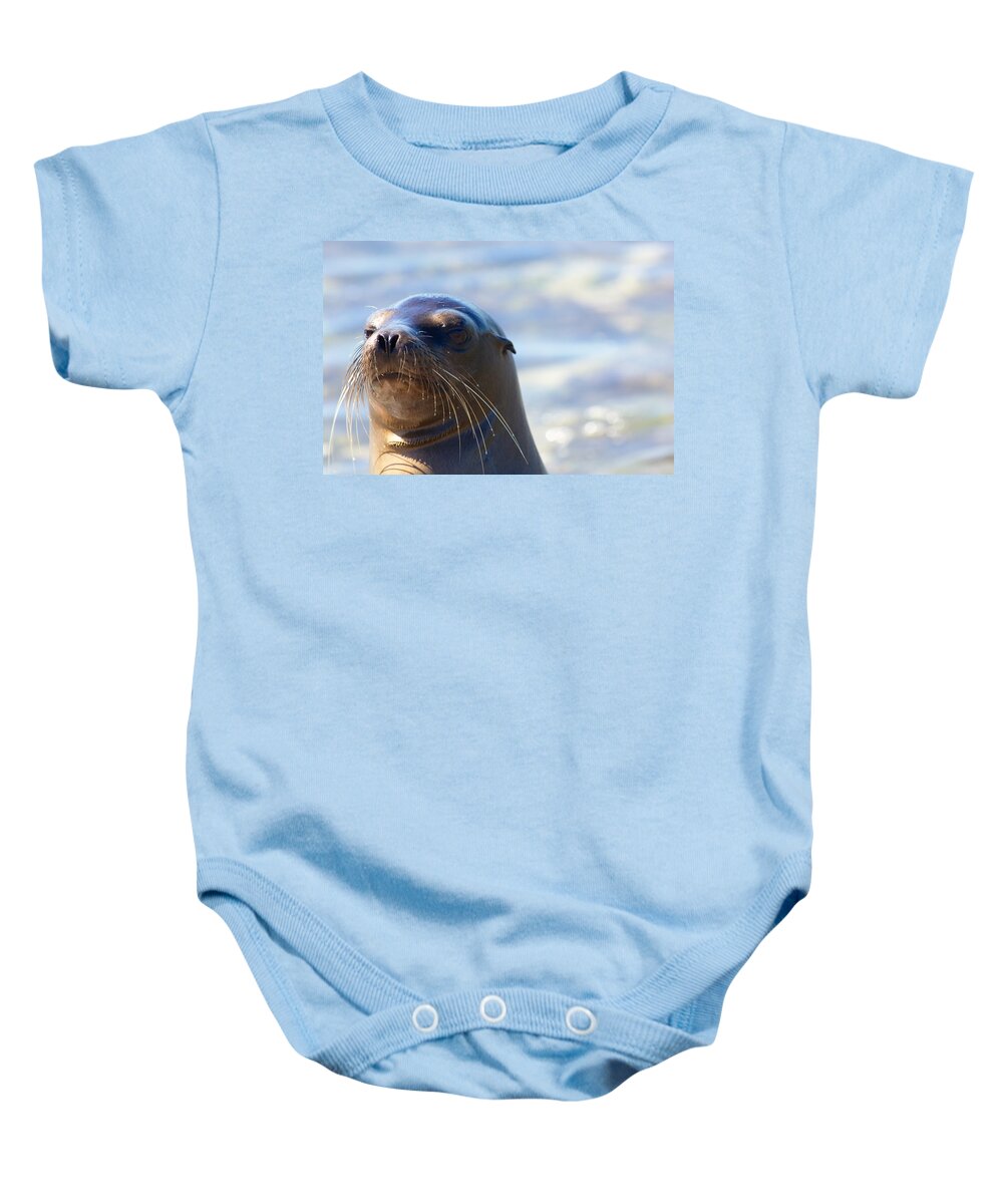 Galapagos Baby Onesie featuring the photograph Smile Pretty by Allan Morrison