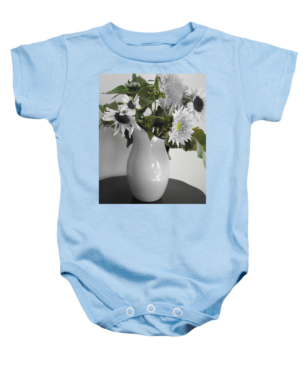 Sunflowers Baby Onesie featuring the photograph Sunflowers by Mary Wolf