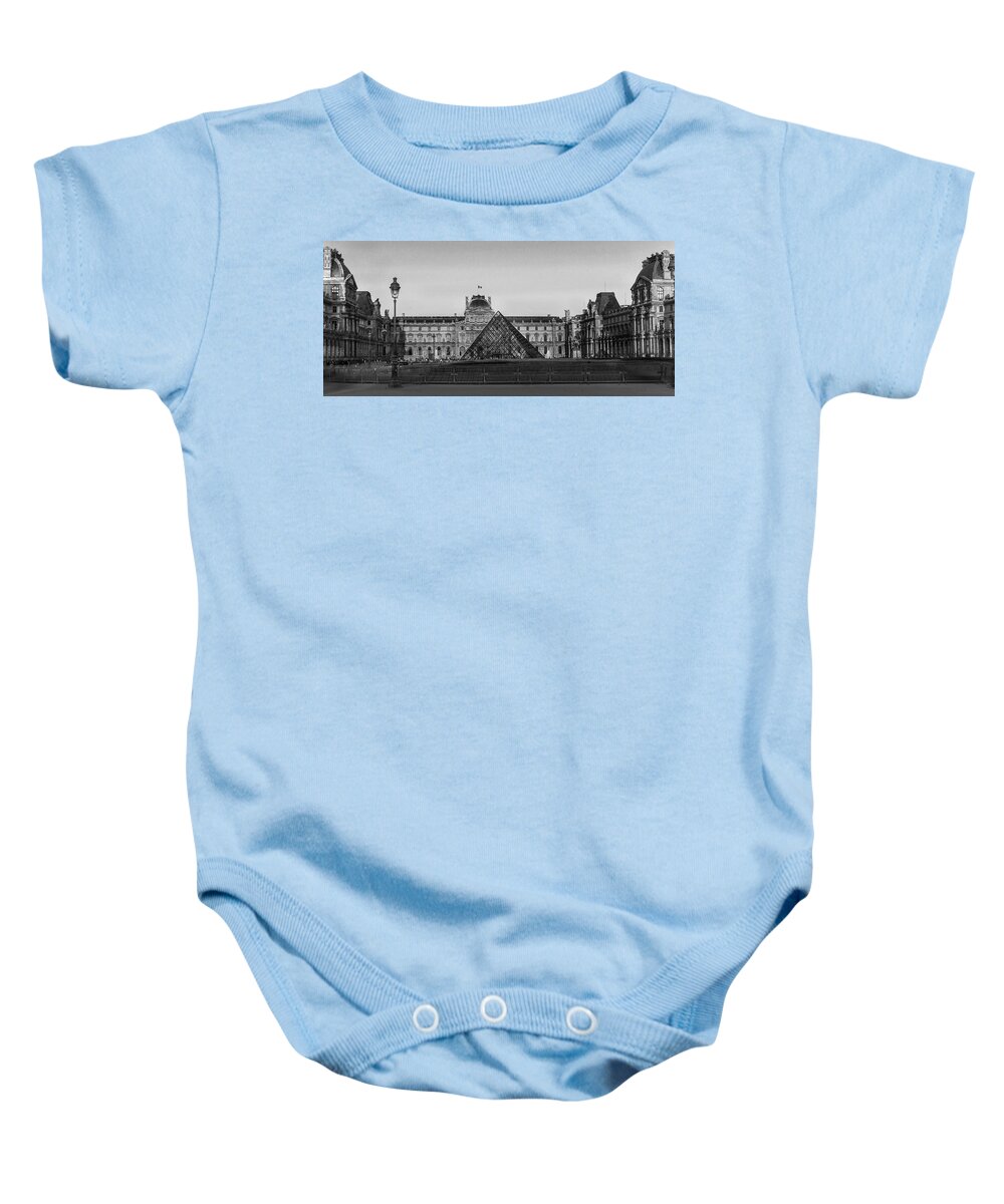 Louvre Baby Onesie featuring the photograph The Full Louvre Denise Dube by Denise Dube