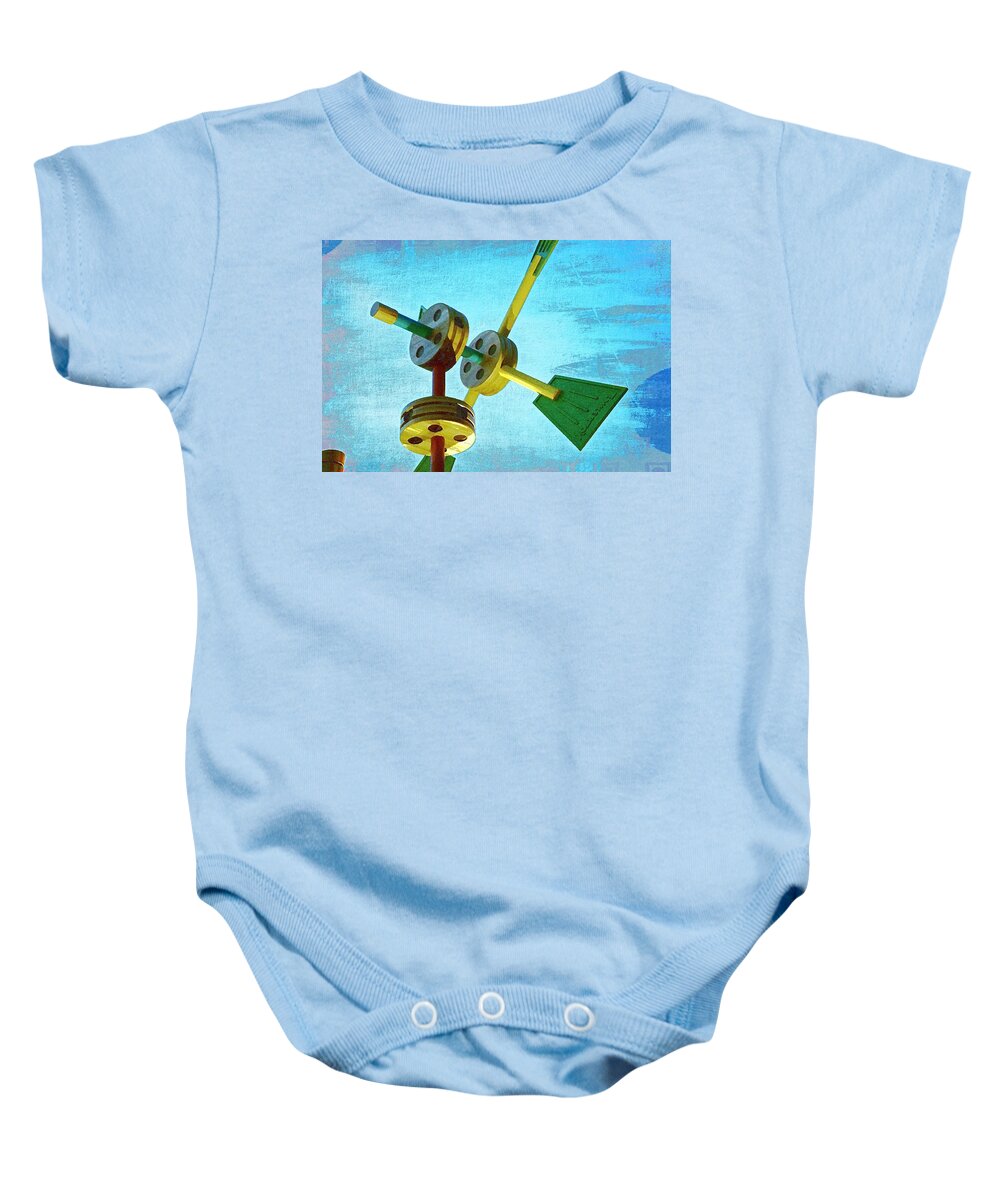Toys Baby Onesie featuring the photograph Tinkertoys by Laurie Perry