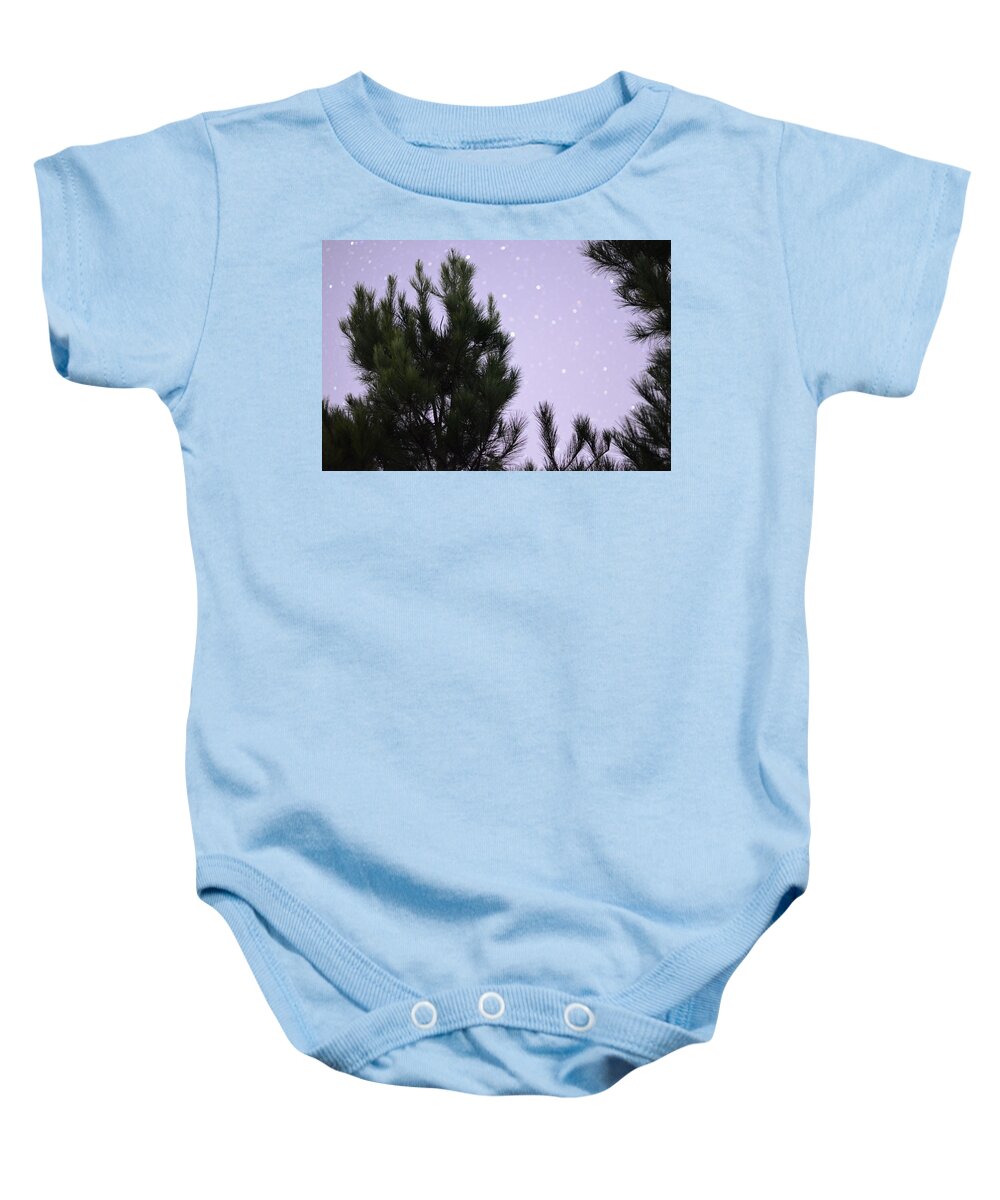Trees Baby Onesie featuring the photograph Trees Under the Stars by David Morefield