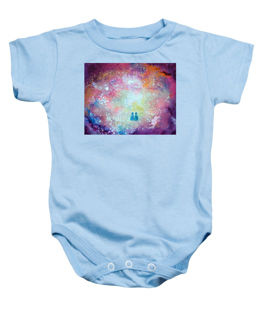 Twin Flames Baby Onesie featuring the painting Twin Flames by Ashleigh Dyan Bayer