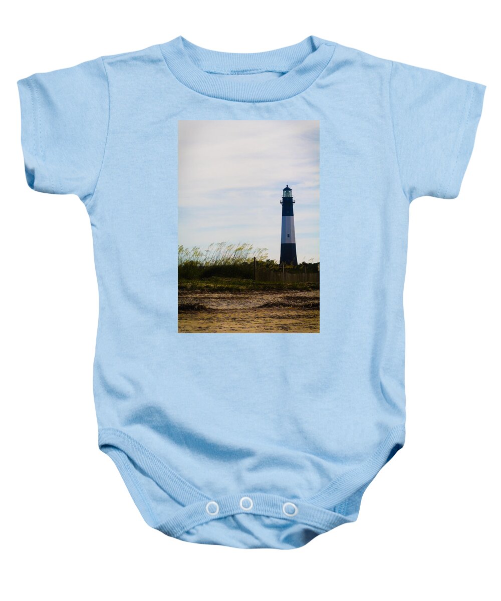 Tybee Baby Onesie featuring the photograph Tybee Island Lighthouse by Jessica Brawley