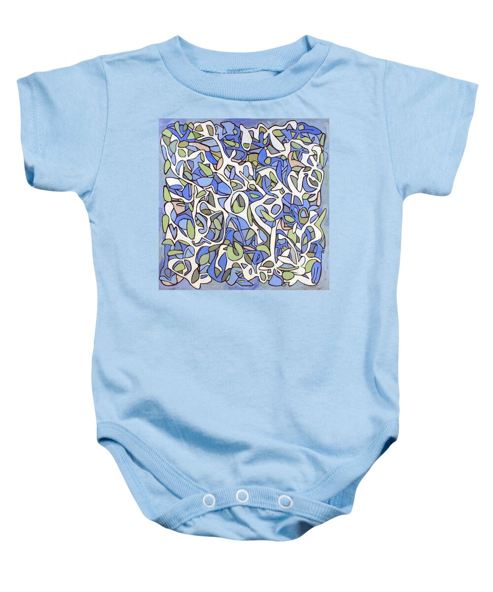 Abstract Baby Onesie featuring the painting Untitled #36 by Steven Miller