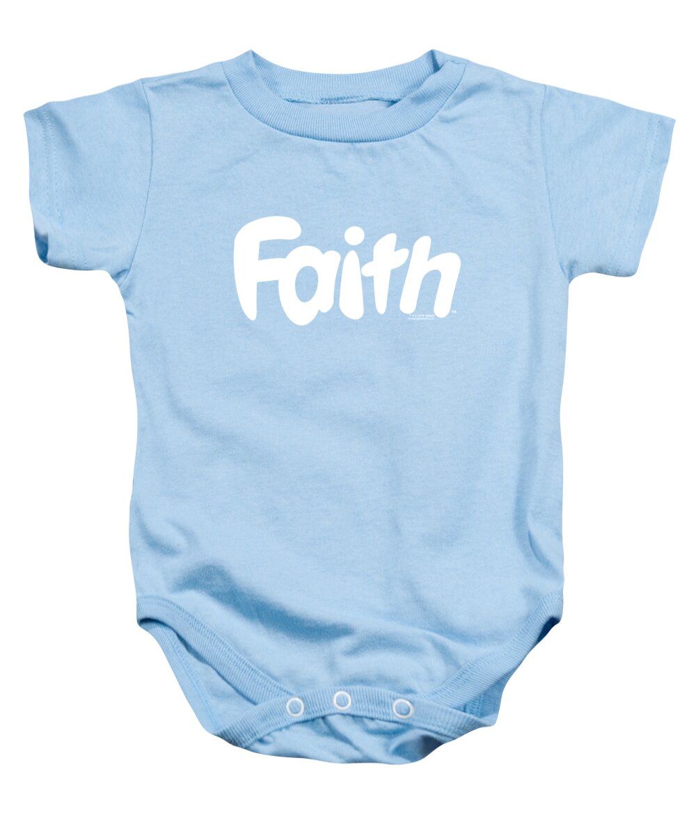  Baby Onesie featuring the digital art Valiant - Faith Logo by Brand A