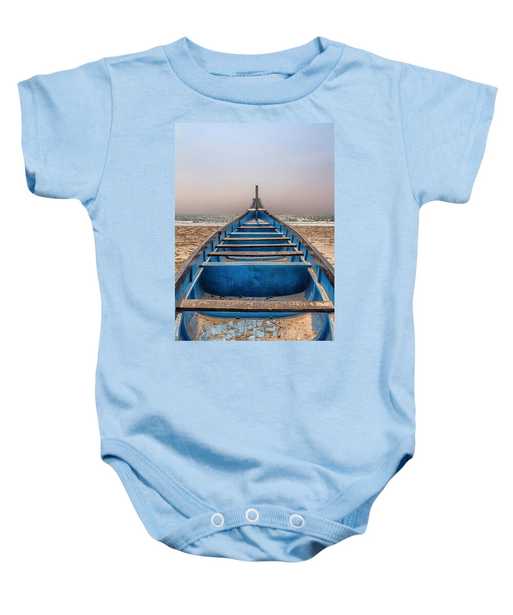 Abandoned Baby Onesie featuring the photograph Waiting For The Sun by Stelios Kleanthous