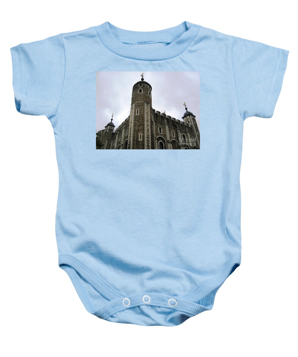 The White Tower Baby Onesie featuring the photograph White Tower by Denise Railey