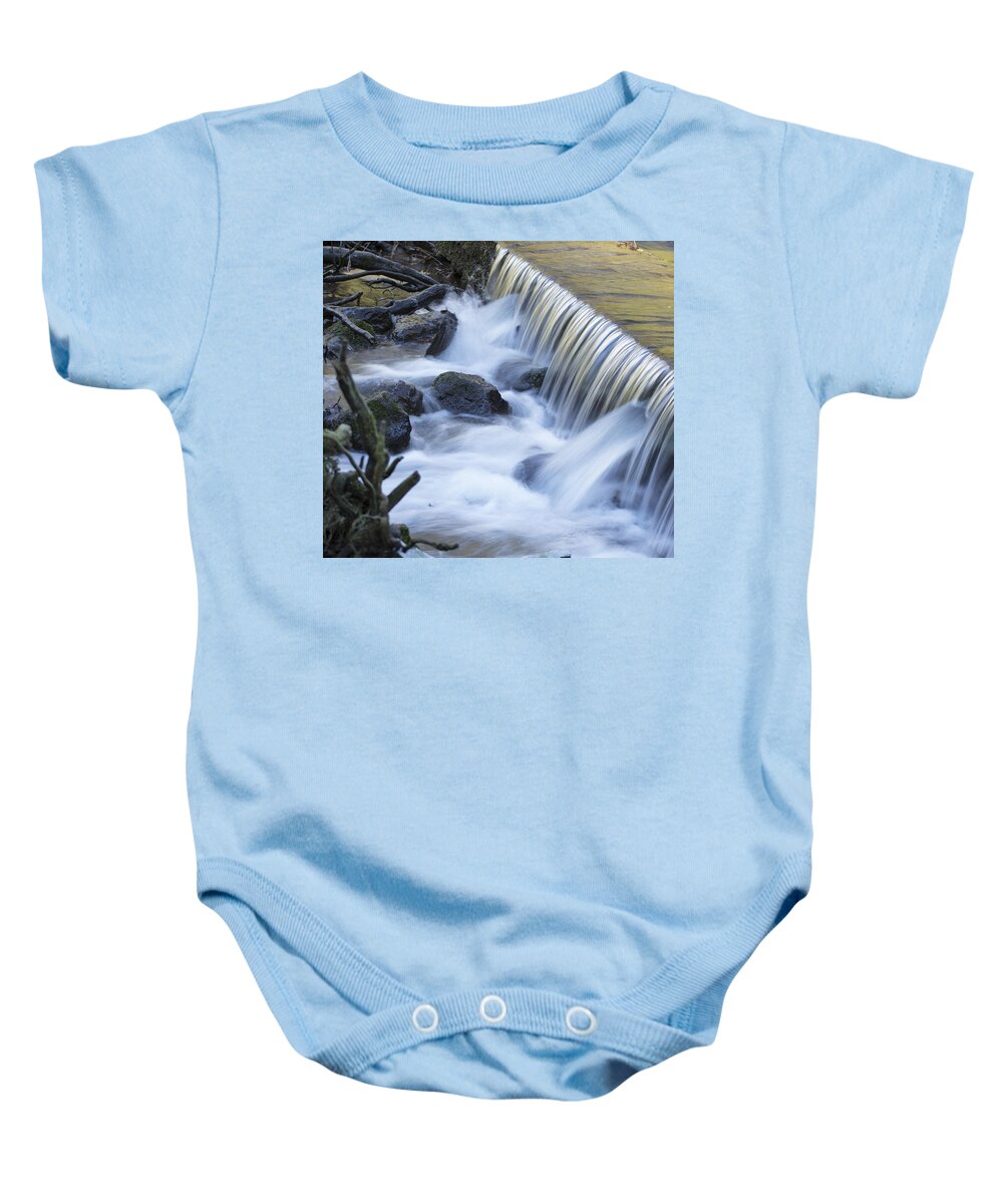 River Clwyd Baby Onesie featuring the photograph White Water by Spikey Mouse Photography