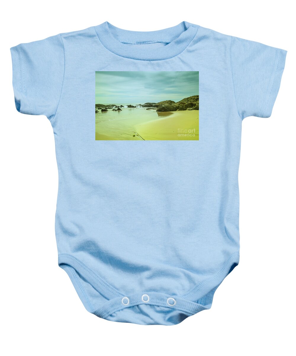 Water Baby Onesie featuring the photograph Wonderful Beachlandscape by Gina Koch