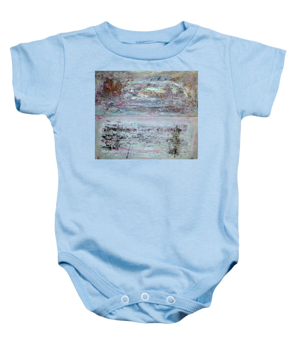 Abstract Painting Baby Onesie featuring the painting Z5 by KUNST MIT HERZ Art with heart