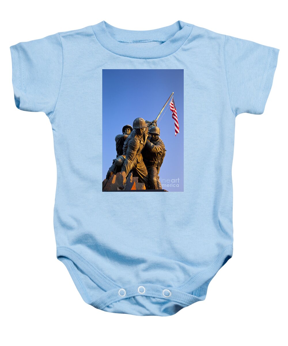 Iwo Jima Baby Onesie featuring the photograph Iwo Jima Memorial #1 by Brian Jannsen