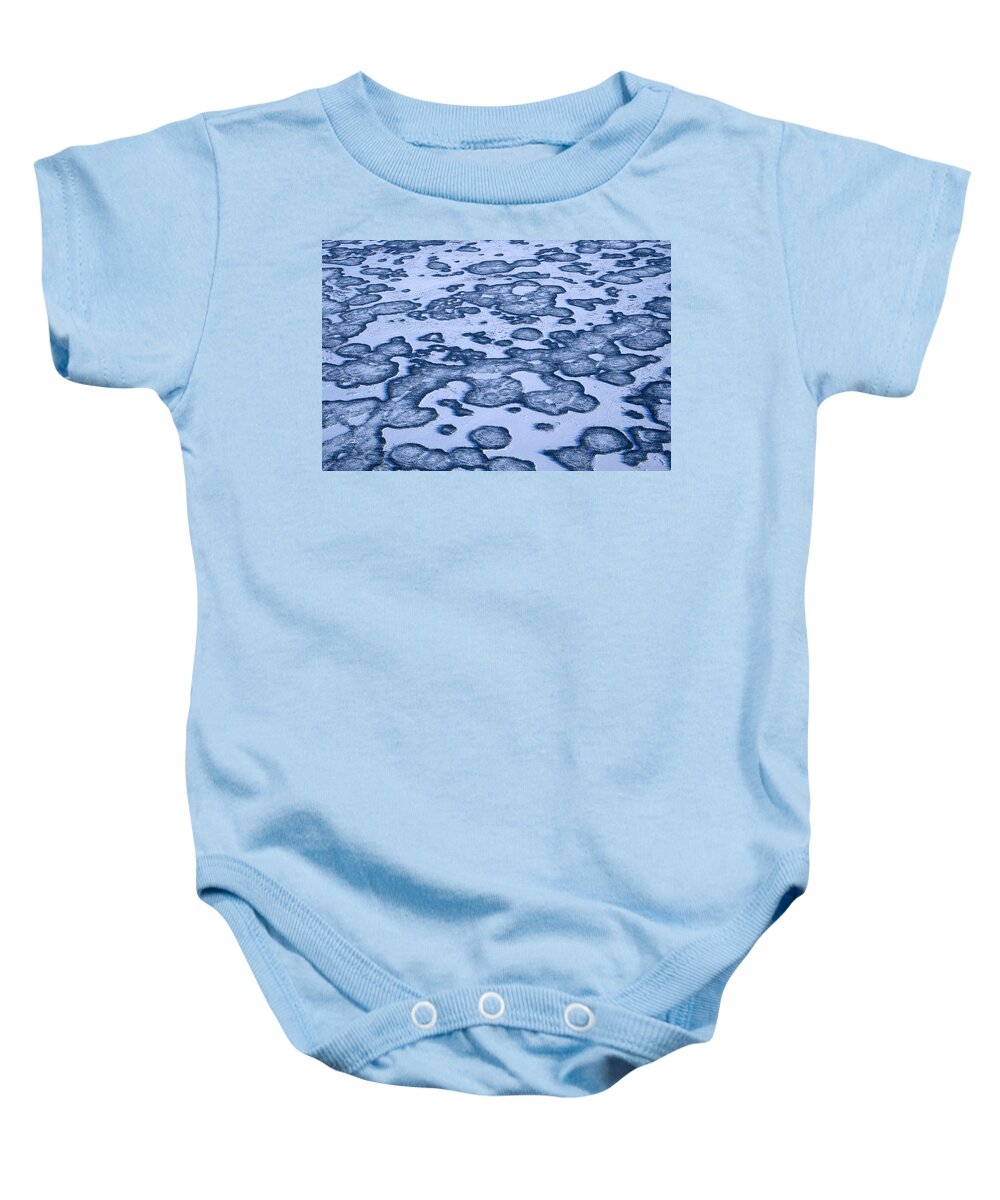 Mp Baby Onesie featuring the photograph Aerial View Of Frozen Tundra by Konrad Wothe