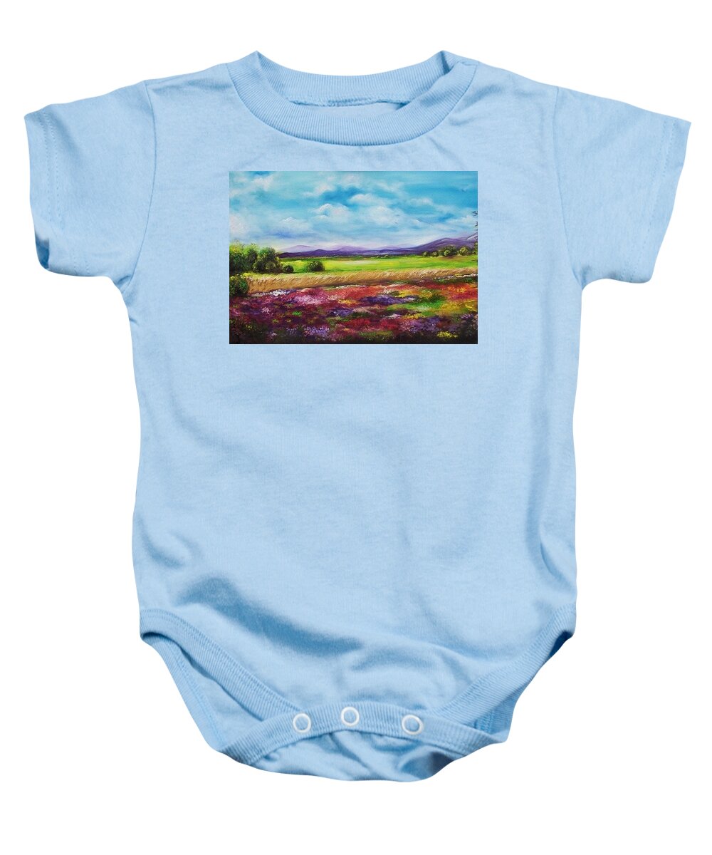 Emery Franklin African American Landscape. Baby Onesie featuring the painting African by Emery Franklin