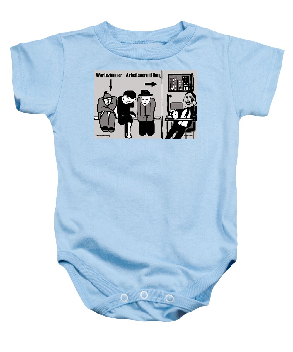 Digital Drawing Baby Onesie featuring the photograph Arbeitsvermittlung by Doug Duffey
