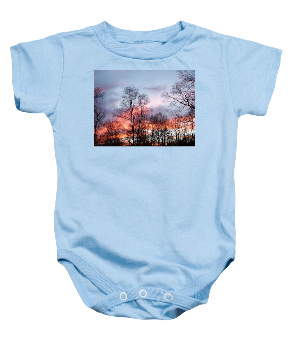Sunset Baby Onesie featuring the photograph Colors Of Sunset by Kim Galluzzo Wozniak