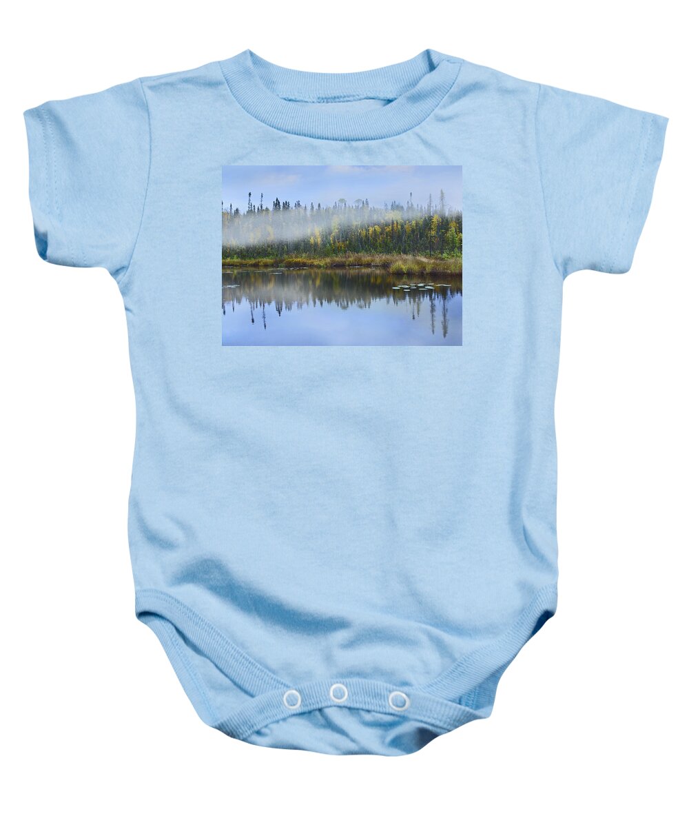 00176925 Baby Onesie featuring the photograph Fog Over Lake Ontario Canada by Tim Fitzharris