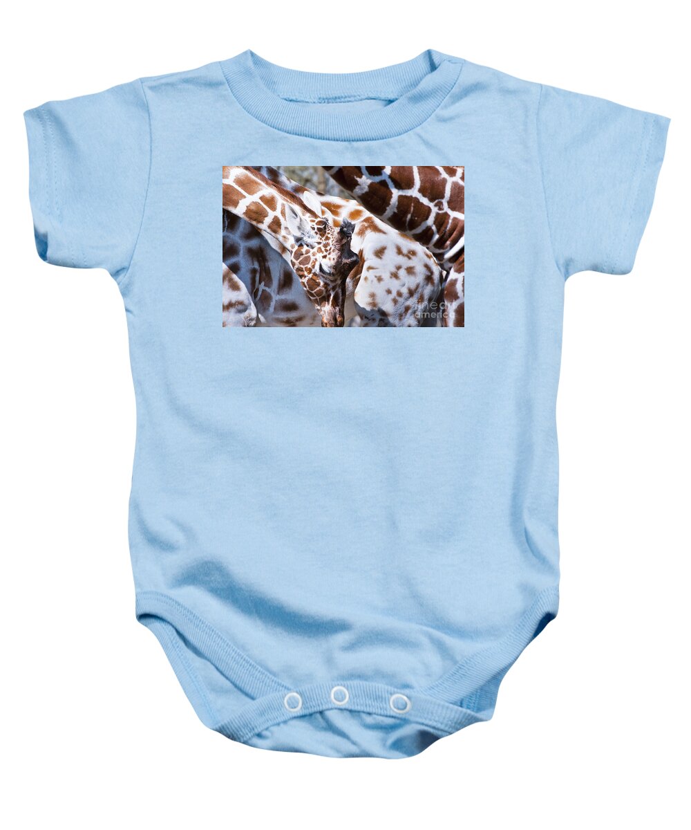 Africa Baby Onesie featuring the photograph Giraffe Abstract by Andrew Michael