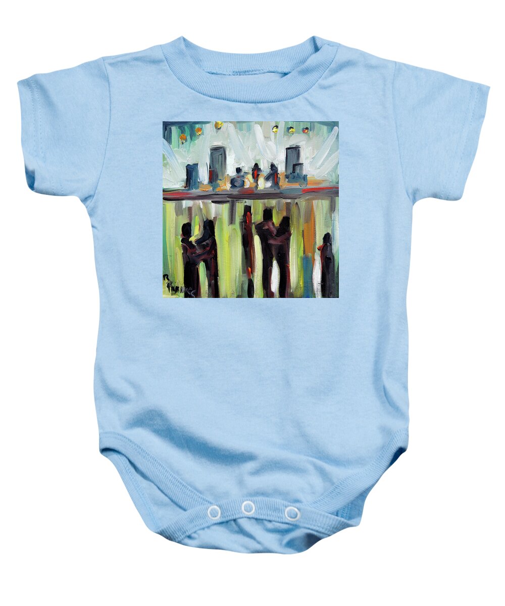 Art Baby Onesie featuring the painting Live Show by Prankearts by Richard T Pranke
