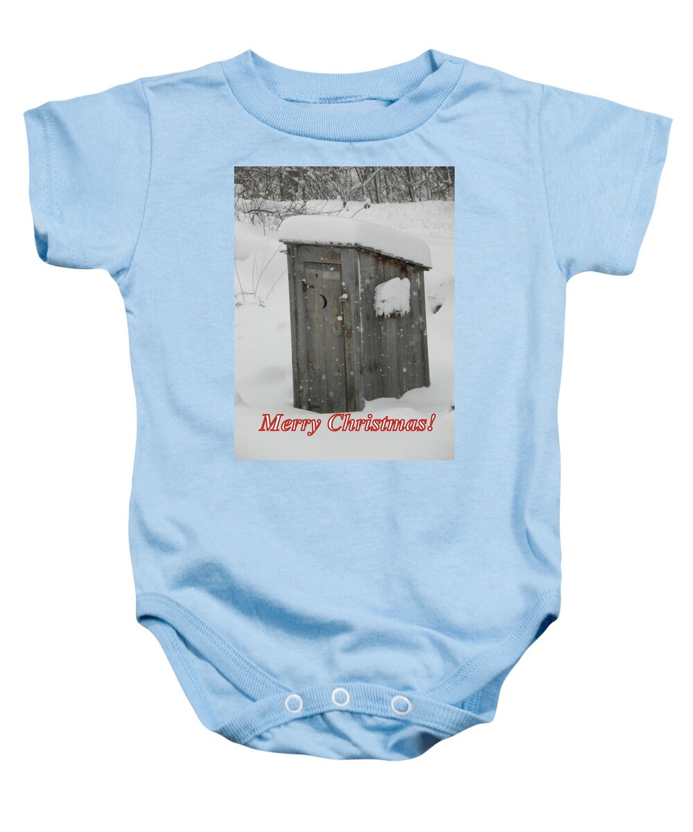Christmas Baby Onesie featuring the photograph Merry Christmas by Kim Galluzzo