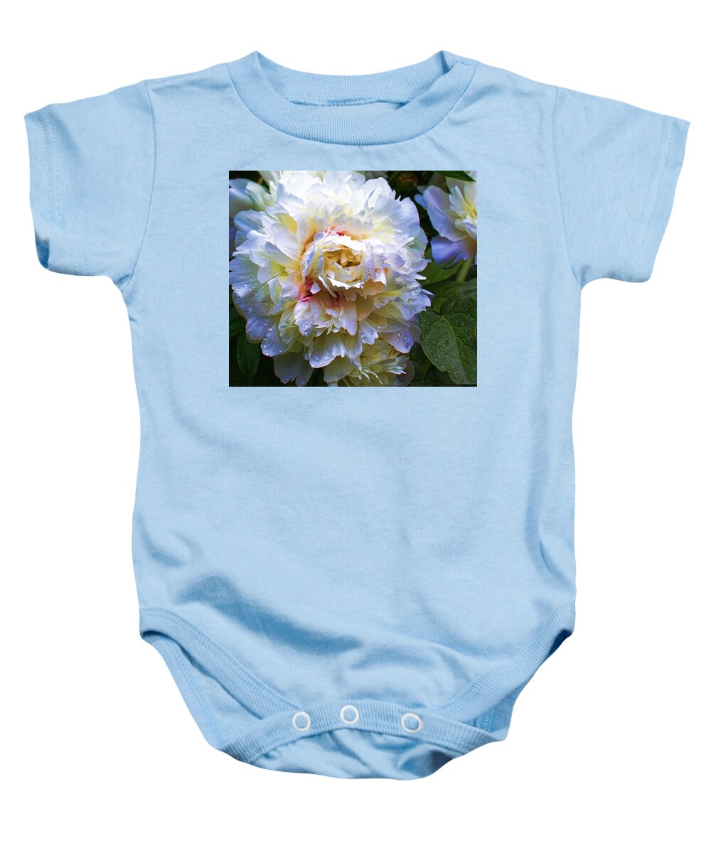 Flower Photographs Baby Onesie featuring the photograph Peony Beauty by Christiane Kingsley