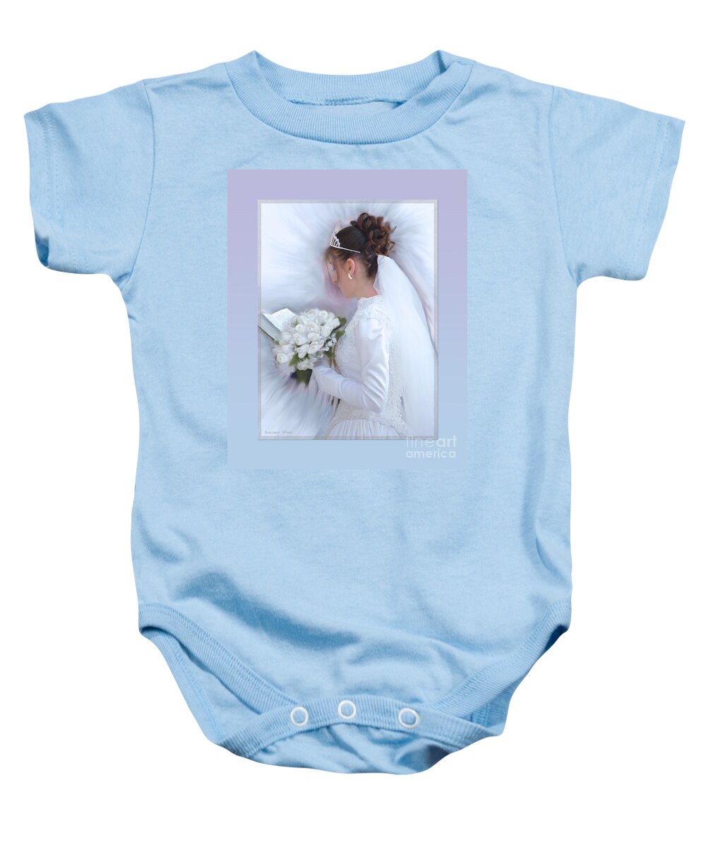 Bride Of Christ Baby Onesie featuring the painting Pure Spotless Bride by Constance Woods