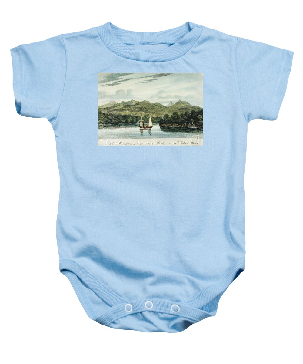 1807 Baby Onesie featuring the photograph Robert Fultons Clermont by Granger
