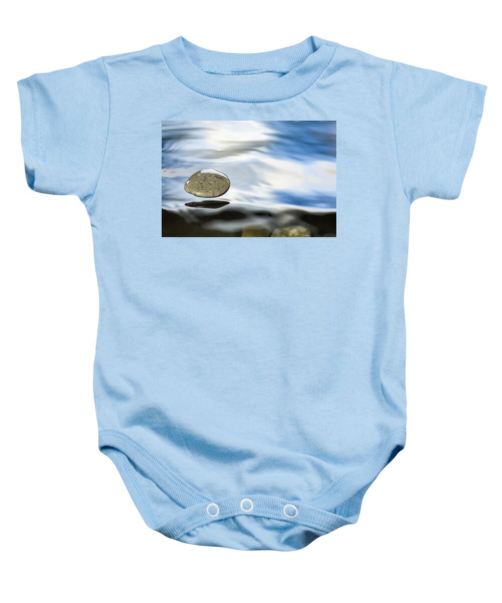 00640285 Baby Onesie featuring the photograph Skipping Stone by Michael Durham