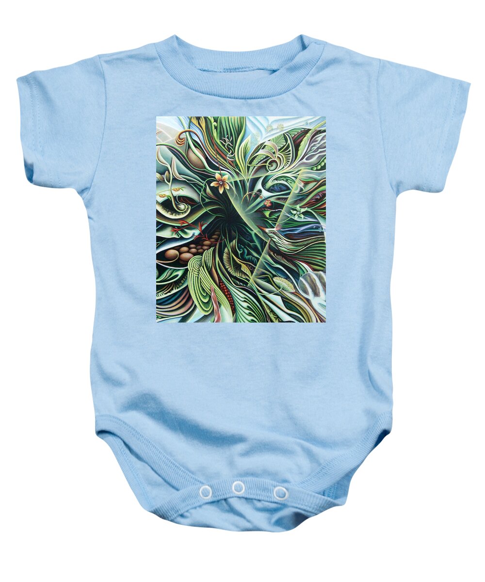 Spring Baby Onesie featuring the painting Spring by Nad Wolinska