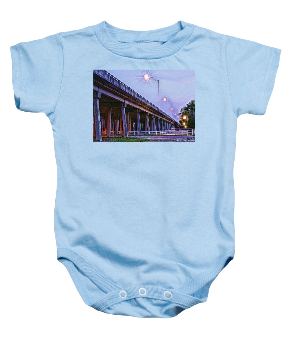 Bridge Baby Onesie featuring the photograph Streets of North Augusta by Susan Cliett