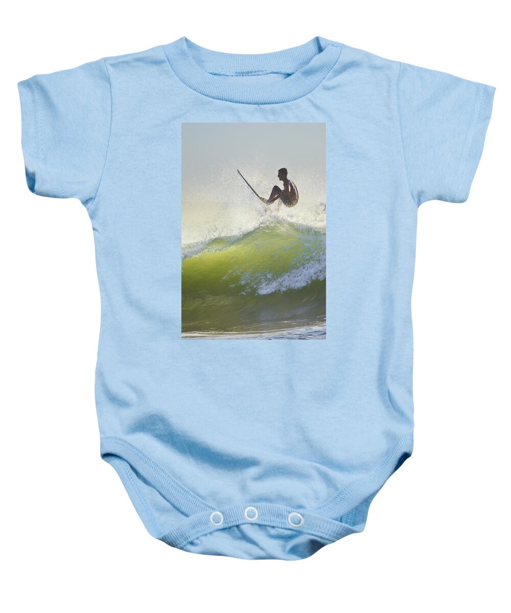 Sea Baby Onesie featuring the photograph Surfer 264 by Frances Miller