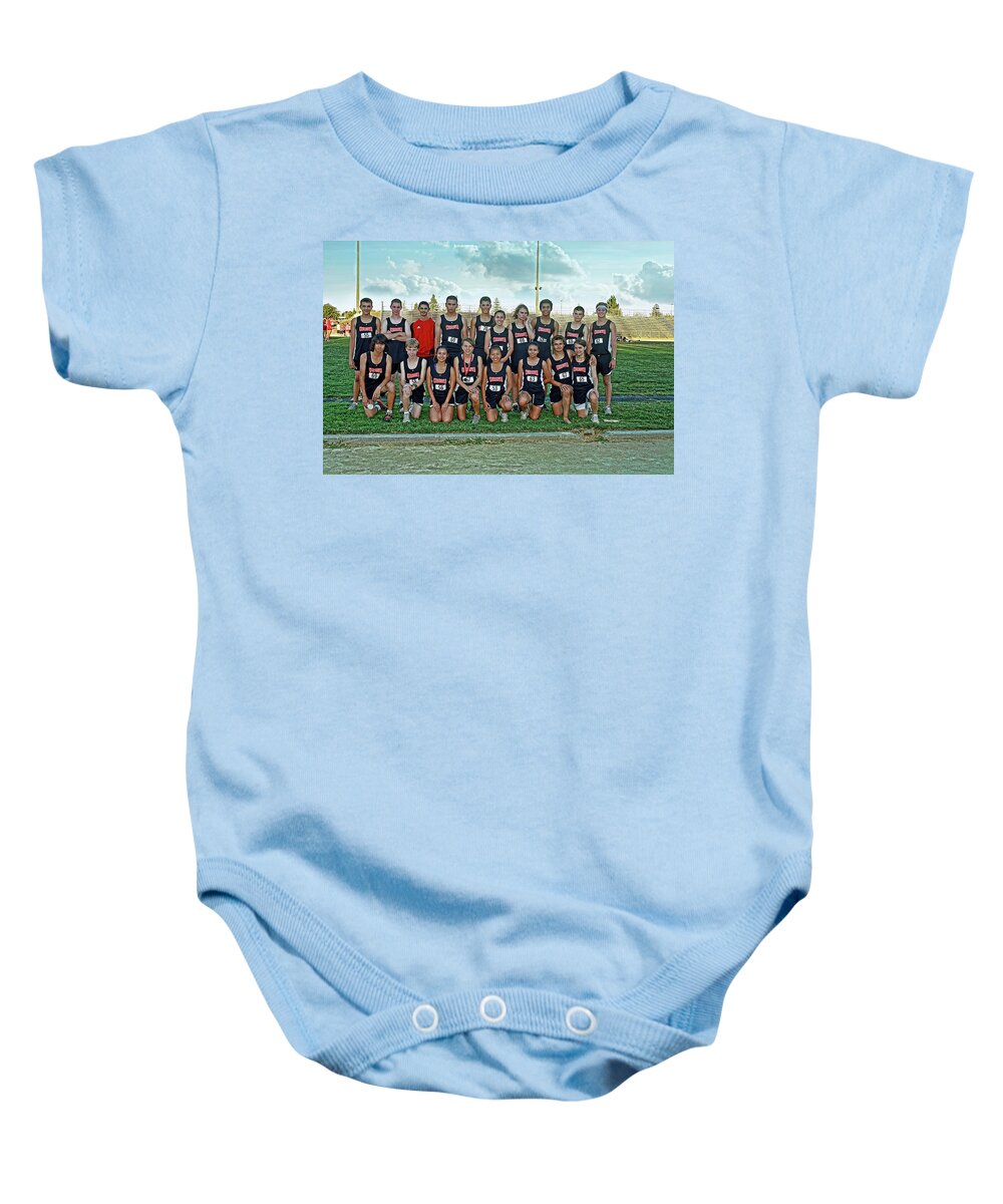 Cal Baby Onesie featuring the photograph Team Pic- Run on the Green by Randy Wehner