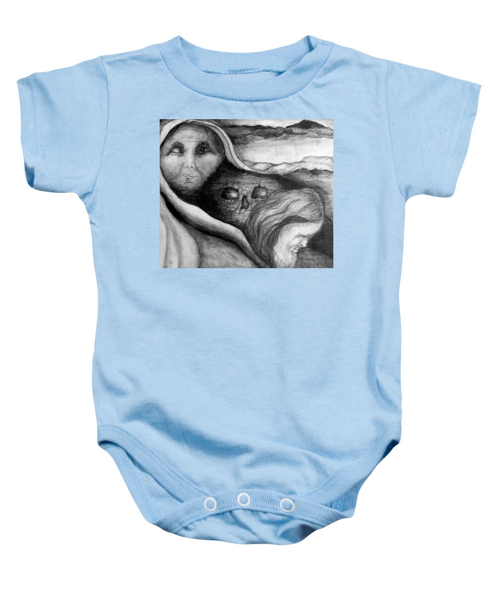 Drawing Baby Onesie featuring the drawing The Great Lie by Rory Siegel
