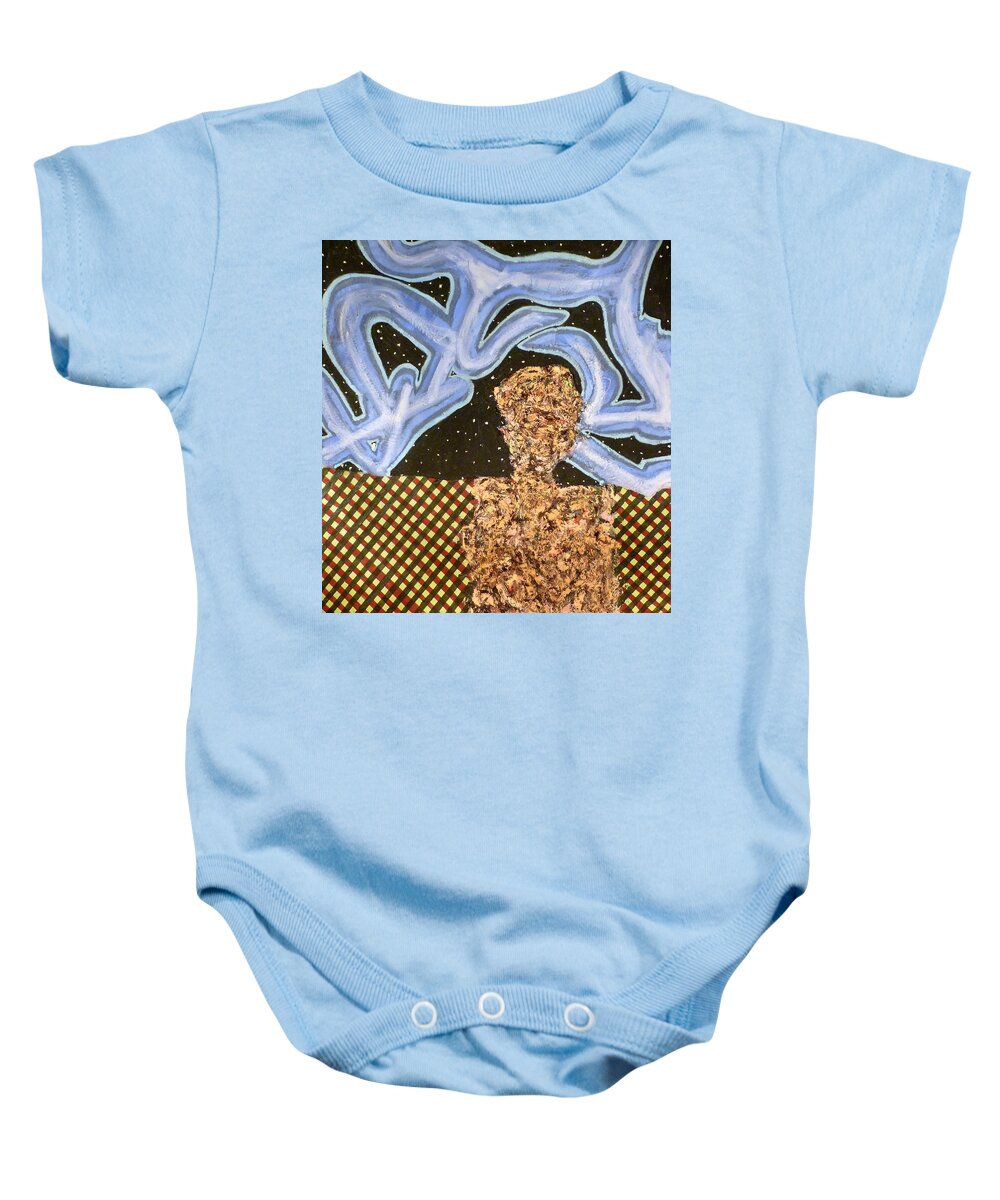 � Baby Onesie featuring the painting Train 3 by JC Armbruster