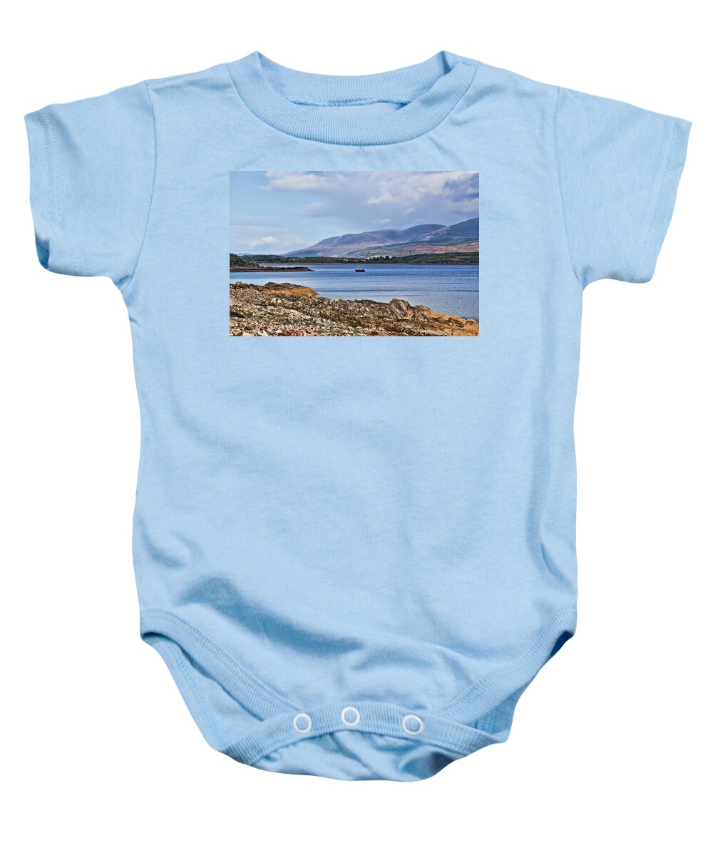 Isle Of Arran Baby Onesie featuring the photograph View of the Isle of Arran by Chris Thaxter